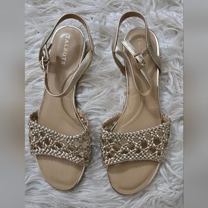 Talbots Gold Woven Sandals